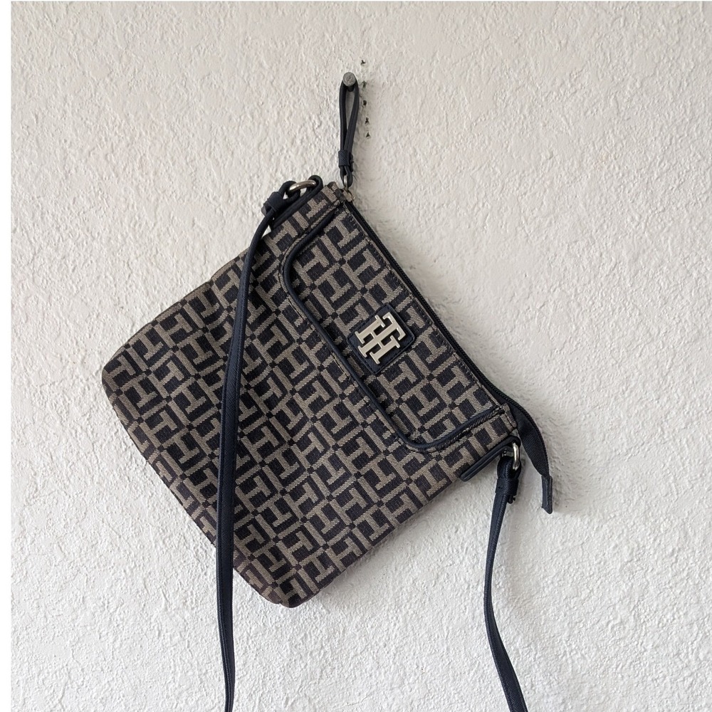 Tommy Hilfiger Crossbody Bag Purse TH Monogram Logo Mini Bag
